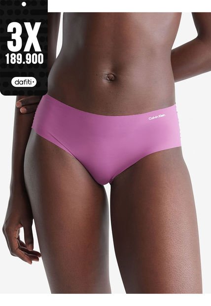 Pantie Rosado Tipo Hípster De Talle Alto Para Mujer Calvin Klein