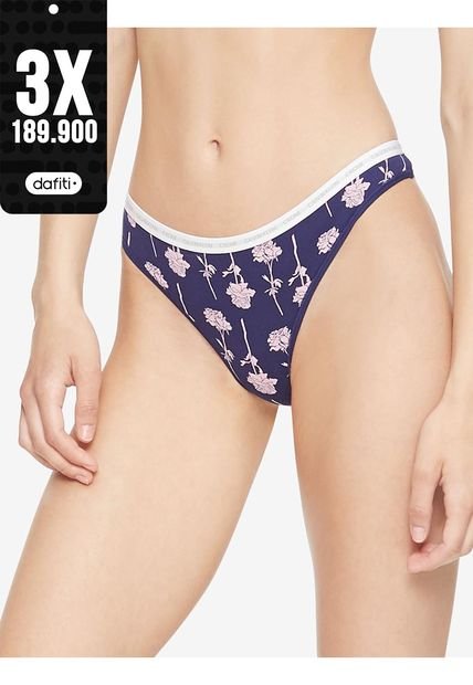 Pantie Morada Tipo Tanga En Algodón Calvin Klein
