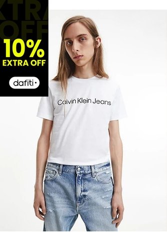 Camiseta Con El Logo Hombre Blanco Calvin Klein Calvin Klein
