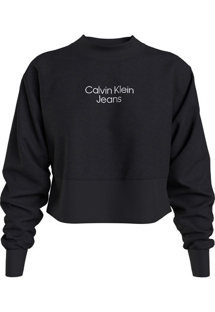 Saco Negro Oversize En Algodón Orgánico Para Mujer Calvin Klein