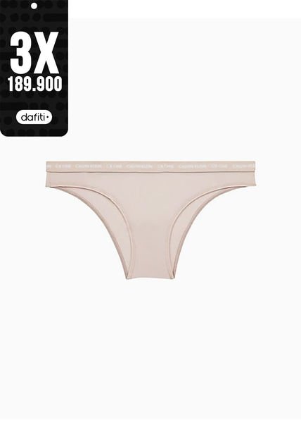 Pantie Beige En Microfibra Tipo Brasilera Para Mujer Calvin Klein