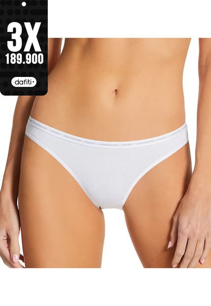 Pantie Blanco Algodón Tipo Bikini Para Mujer Calvin Klein