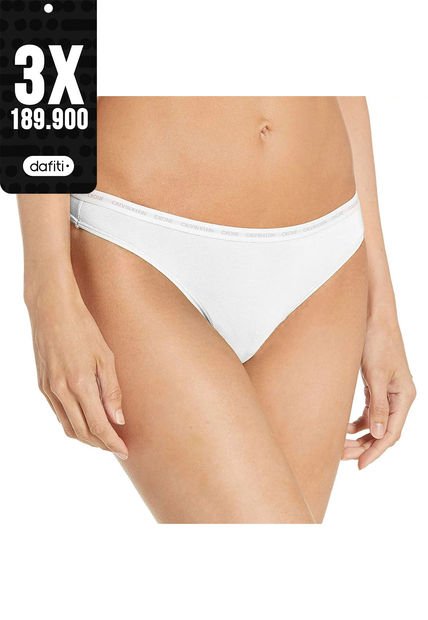 Pantie Blanco Tipo Tanga En Algodón Para Mujer Calvin Klein