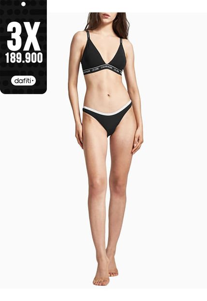 Panti Para Dama Tipo Bikini Negro Calvin Klein