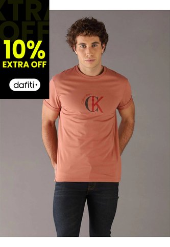 Camiseta Rosa Con Gráfico De Logo Calvin Klein Calvin Klein