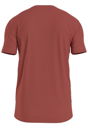 Camiseta Slim De Algodón Orgánico Café Calvin Klein