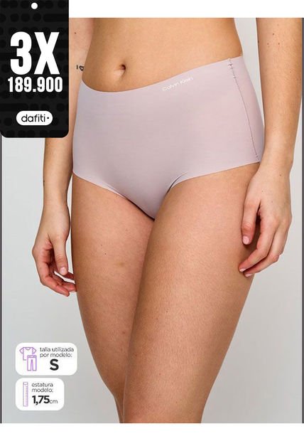 Pantie Morado Hipster Invisible De Cintura Alta Calvin Klein