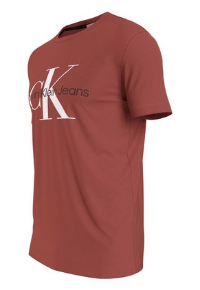 Camiseta Slim Con Monograma Café Calvin Klein