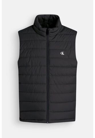 Chaleco Negro Con Cierre De Cremallera Para Hombre Calvin Klein