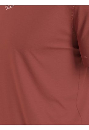 Camiseta Slim De Algodón Orgánico Café Calvin Klein