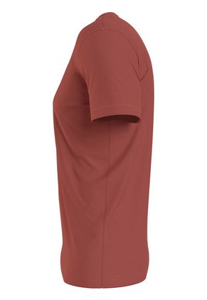 Camiseta Slim De Algodón Orgánico Café Calvin Klein