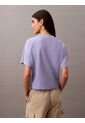 Camiseta Morado Cropped Con Escudo Con Logo Calvin Klein de Calvin Klein
