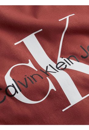 Camiseta Slim Con Monograma Café Calvin Klein