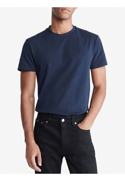 Camiseta Slim De Algodón Calvin Klein