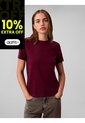 Camiseta Roja De Algodón Con Logo De Archivo Calvin Klein de Calvin Klein