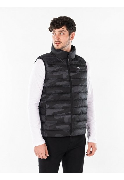 Chaleco Negro Con Cierre De Cremallera Para Hombre Calvin Klein