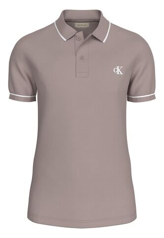 Polo Rosado Slim Con Ribete En Contraste Calvin Klein Calvin Klein