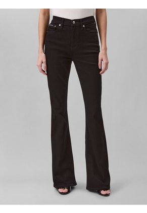 Jeans Negro De Corte Acampanado Con Talle Alto Calvin Klein