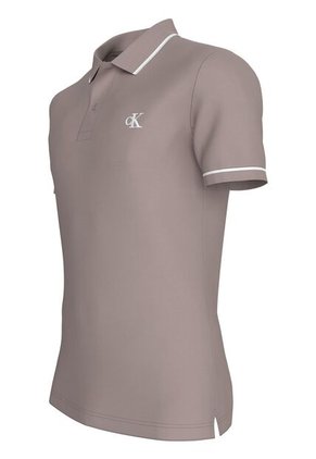 Polo Rosado Slim Con Ribete En Contraste Calvin Klein