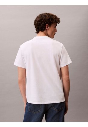 Camiseta Blanca Con Monograma Calvin Klein