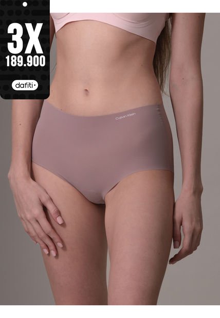 Pantie Rosado Hipster Invisible De Cintura Alta Calvin Klein