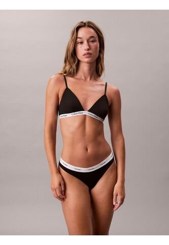 Tanga Negra - Cotton Stretch Rib Calvin Klein Calvin Klein