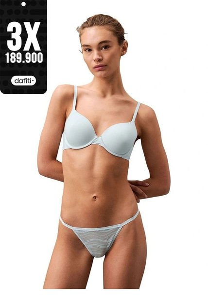 Pantie Verde Tipo Bikini De Tiras Sofisticadas Calvin Klein