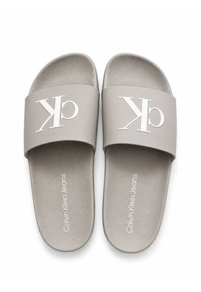 Sandalias Beige Con Monograma Calvin Klein