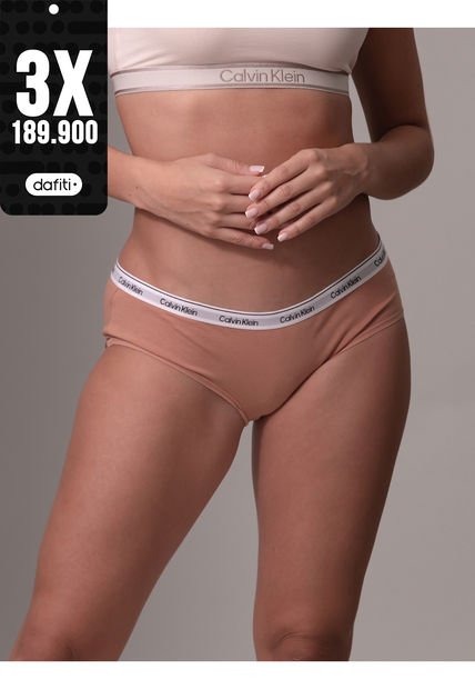 Pantie Hipster En Algodón- Modern Logo Calvin Klein