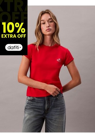 Camiseta Roja Slim Con Logo Cocktail Calvin Klein Calvin Klein