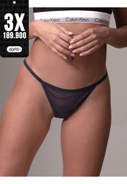 Pantie Gris Tipo Bikini De Tiras Sofisticadas Calvin Klein