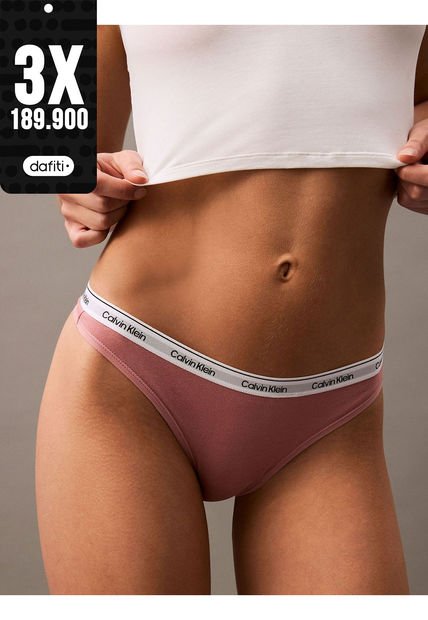 Tanga Beige - Modern Logo Calvin Klein