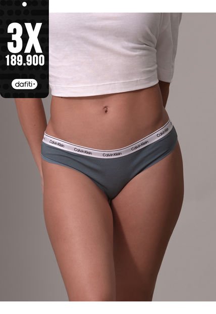 Pantie Gris Tipo Brazilian - Modern Logo Calvin Klein