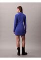 Vestido Azul Polo Acanalado De Manga Larga Calvin Klein de Calvin Klein