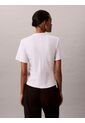 Camiseta Blanca De Manga Corta Con Logo Estampado Manuscrito Calvin Klein de Calvin Klein