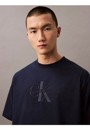 Camiseta Azul Con Logotipo Hero Calvin Klein