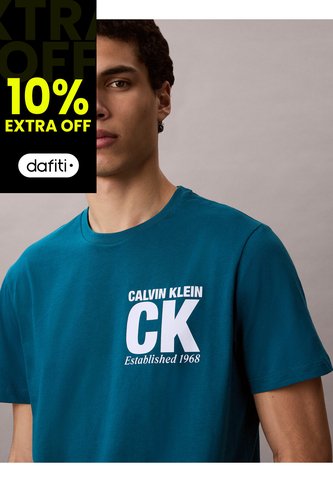 Camiseta Verde Con Gráfico De Logo Calvin Klein Calvin Klein