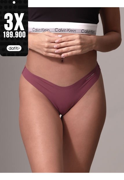 Pantie Tipo Tanga Rosada - Invisible Micro Calvin Klein