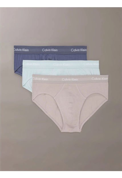 Pack Multicolor De 3 Slip Con Logo - Cotton Stretch Calvin Klein