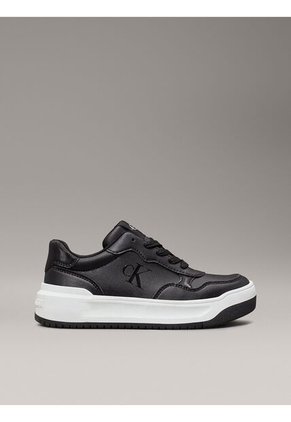 Tenis Negro Low Cut Con Cordones Para Niñas Calvin Klein