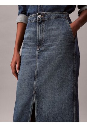 Falda Azul Denim Con Efecto Teñido Carpenter Calvin Klein