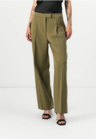 Pantalón Verde Recto De Sarga Tailored Calvin Klein Calvin Klein
