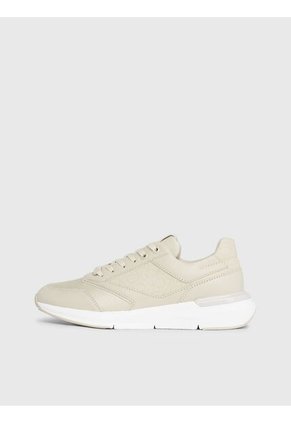 Tenis Gris Runner Lace Up Con Monograma Calvin Klein