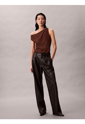 Top Café Asimétrico De Crepé Calvin Klein