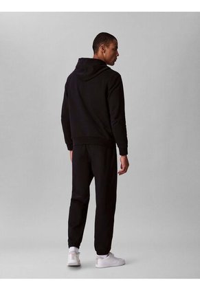 Buzo Negro De Felpa Con Logotipo Bordado Calvin Klein