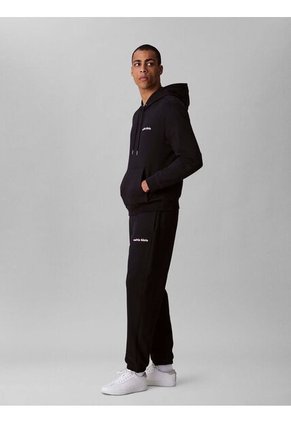 Buzo Negro De Felpa Con Logotipo Bordado Calvin Klein