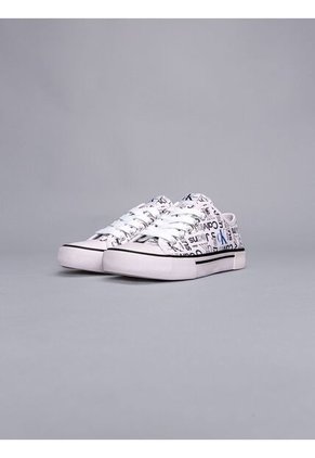 Tenis Blanco Niña Con Monograma Calvin Klein