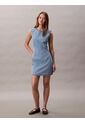 Vestido Azul De Mangas Casquillo Con Espalda Descubierta Calvin Klein de Calvin Klein