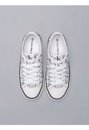 Tenis Blanco Niña Con Monograma Calvin Klein