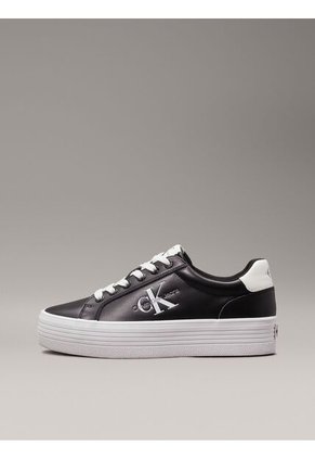 Tenis Multicolor De Plataforma De Cuero Calvin Klein